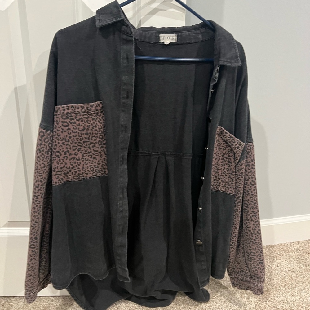 POL black denim jacket